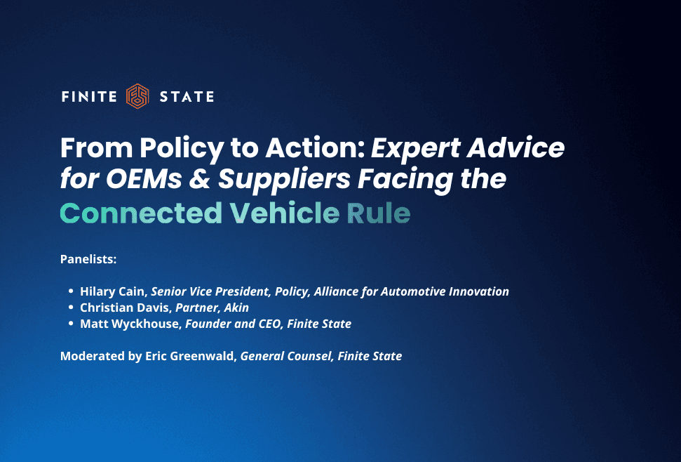 From Policy to Action: Expert Advice for OEMs and Suppliers Facing the Connected Vehicle Rule